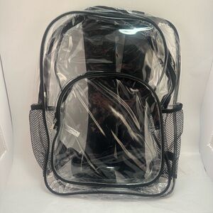 Clear Black Trim Backpack NTW